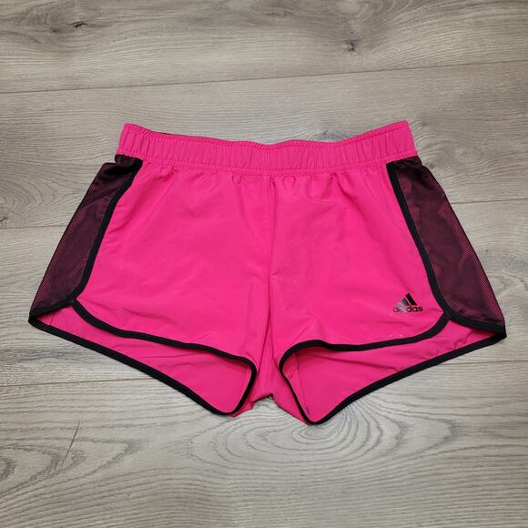 adidas Pants - Adidas Shorts Women Medium Pink Black Climalite Running Athleisure Gym Train